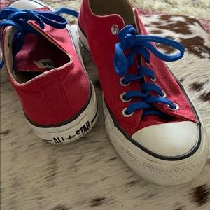 Red Converse shoes